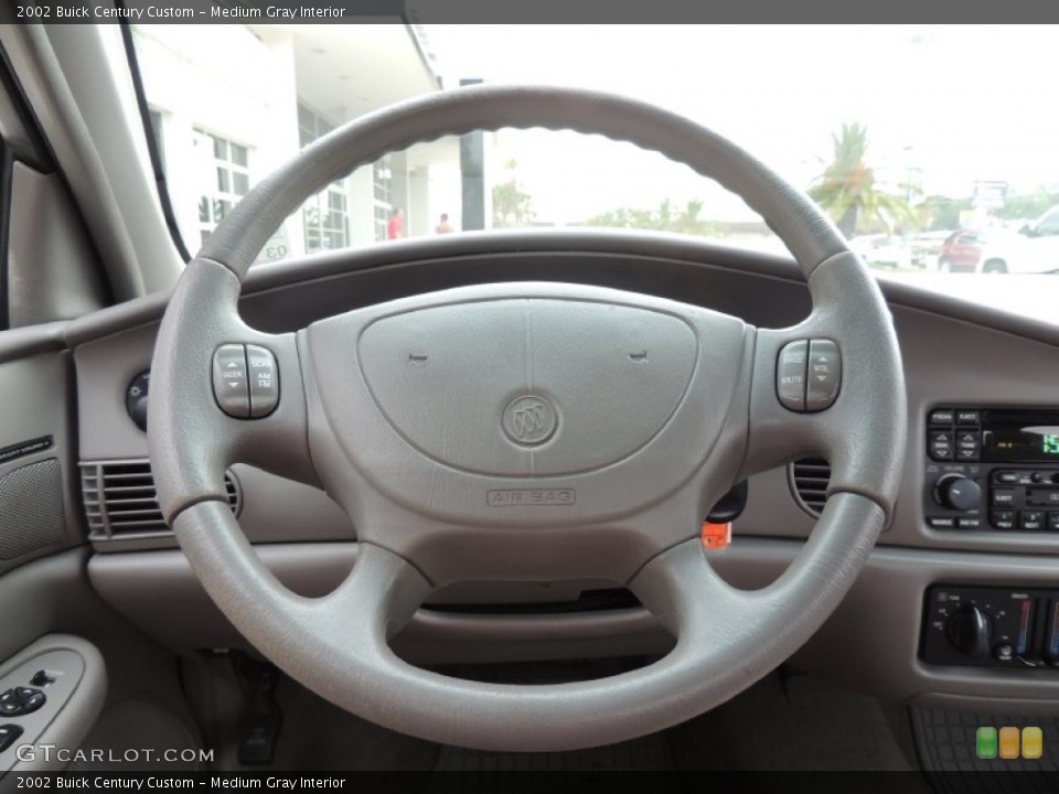 Medium Gray Interior Steering Wheel for the 2002 Buick Century Custom #80879470