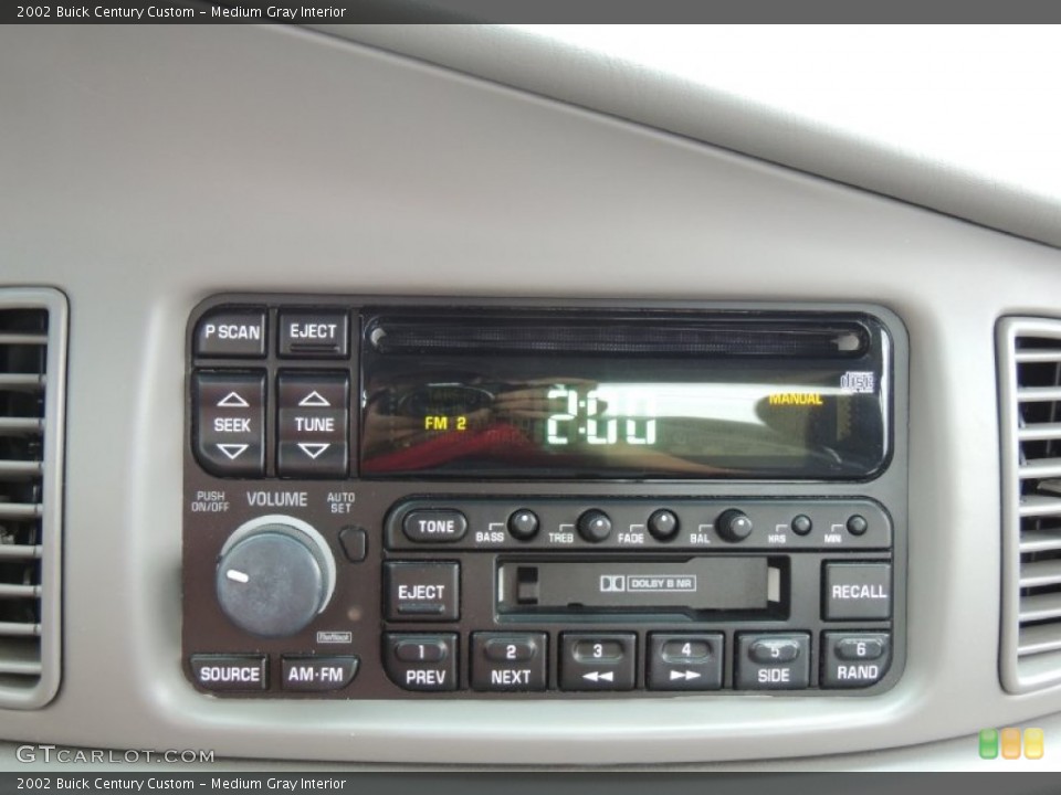 Medium Gray Interior Audio System for the 2002 Buick Century Custom #80879569