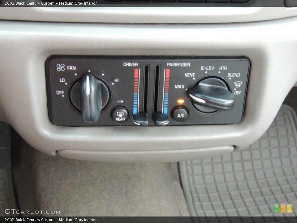 Medium Gray Interior Controls for the 2002 Buick Century Custom #80879587