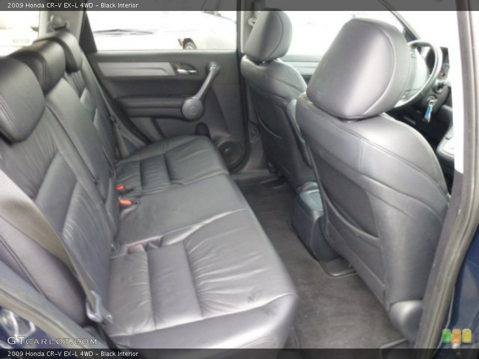 Black Interior Rear Seat for the 2009 Honda CR-V EX-L 4WD #80880502