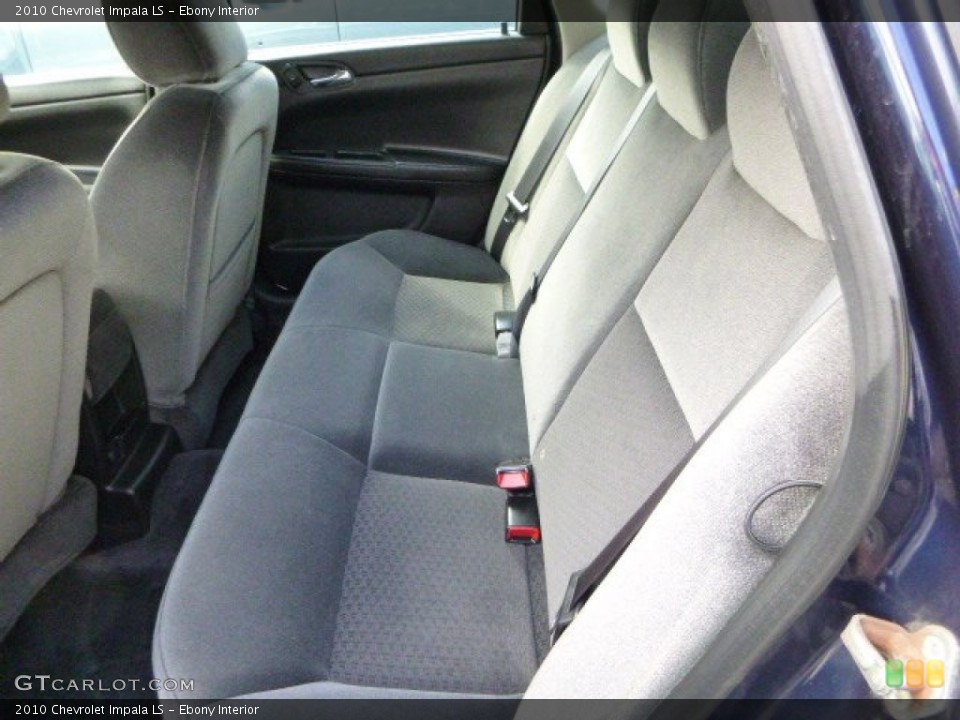 Ebony Interior Rear Seat for the 2010 Chevrolet Impala LS #80880519