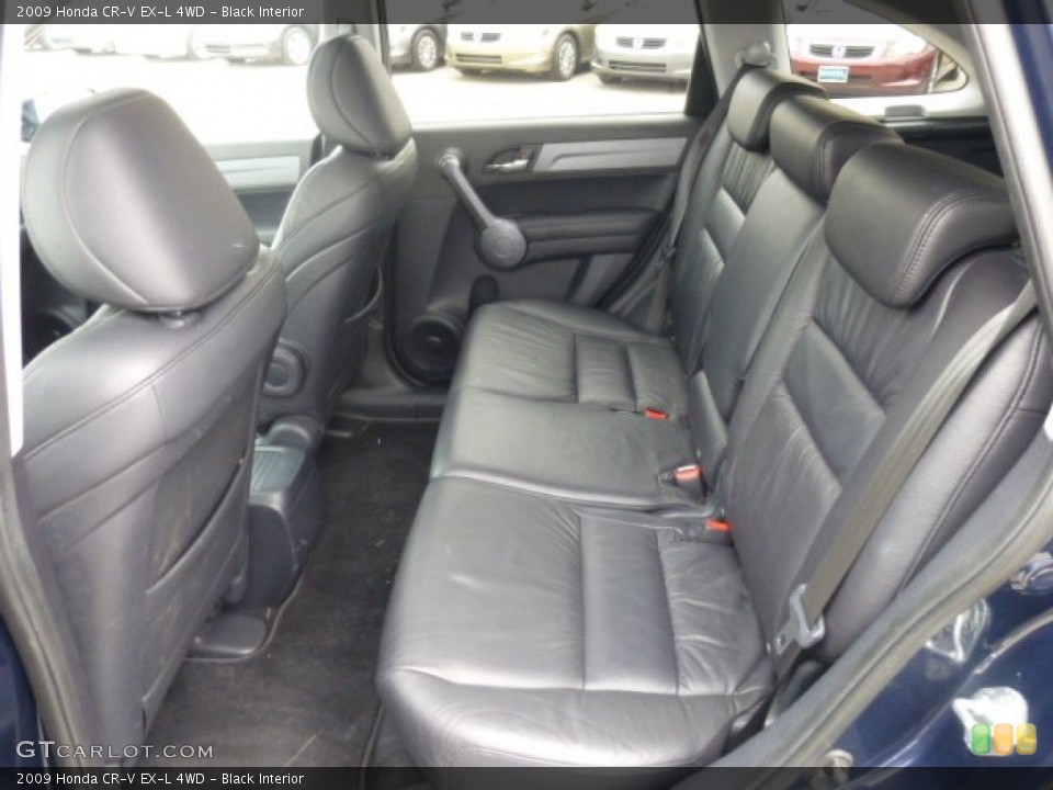 Black Interior Rear Seat for the 2009 Honda CR-V EX-L 4WD #80880549