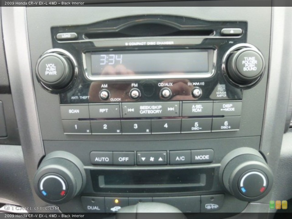 Black Interior Controls for the 2009 Honda CR-V EX-L 4WD #80880660