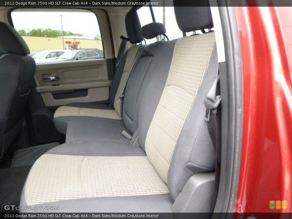 Dark Slate/Medium Graystone Interior Rear Seat for the 2011 Dodge Ram 2500 HD SLT Crew Cab 4x4 #80880957