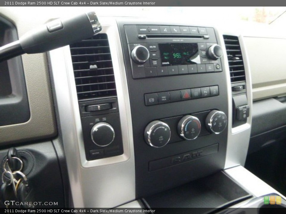 Dark Slate/Medium Graystone Interior Controls for the 2011 Dodge Ram 2500 HD SLT Crew Cab 4x4 #80881054