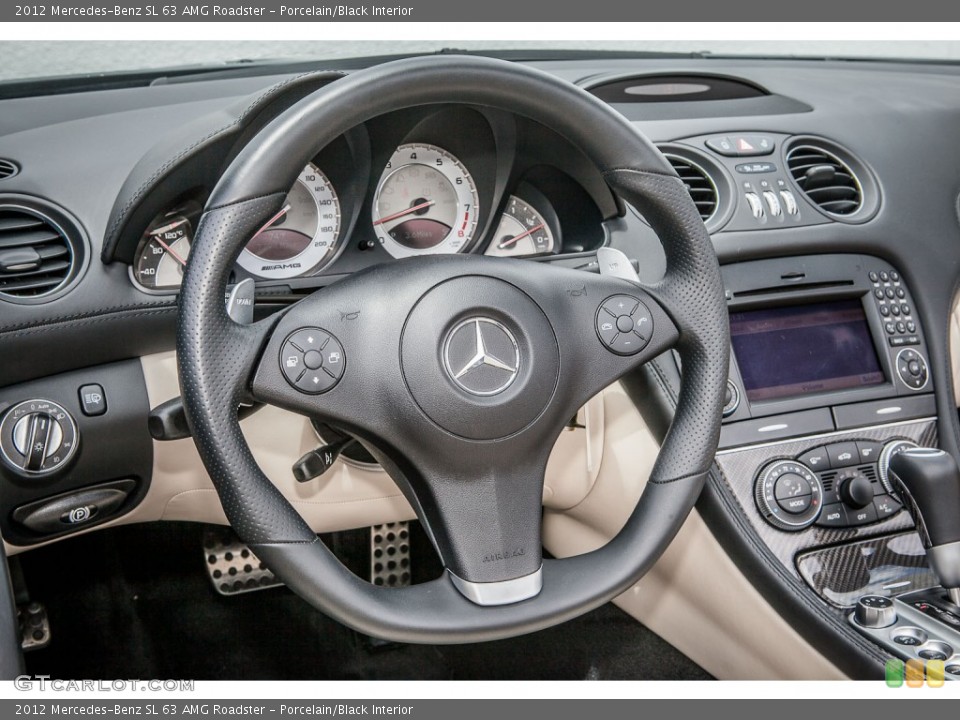 Porcelain/Black Interior Steering Wheel for the 2012 Mercedes-Benz SL 63 AMG Roadster #80881063