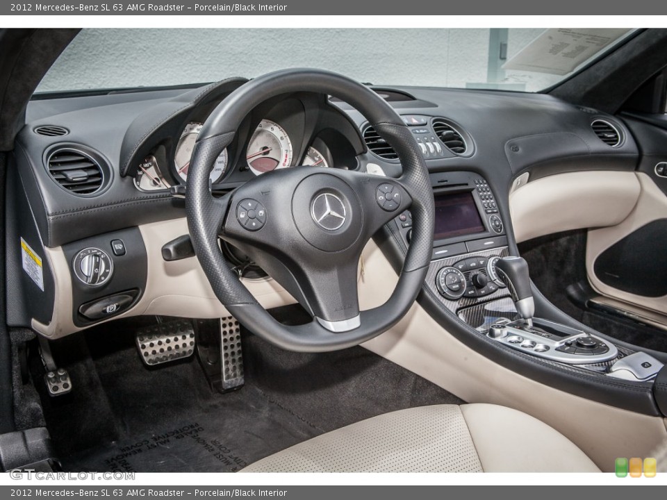 Porcelain/Black Interior Prime Interior for the 2012 Mercedes-Benz SL 63 AMG Roadster #80881195