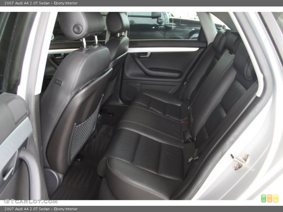 Ebony Interior Rear Seat for the 2007 Audi A4 2.0T Sedan #80884940