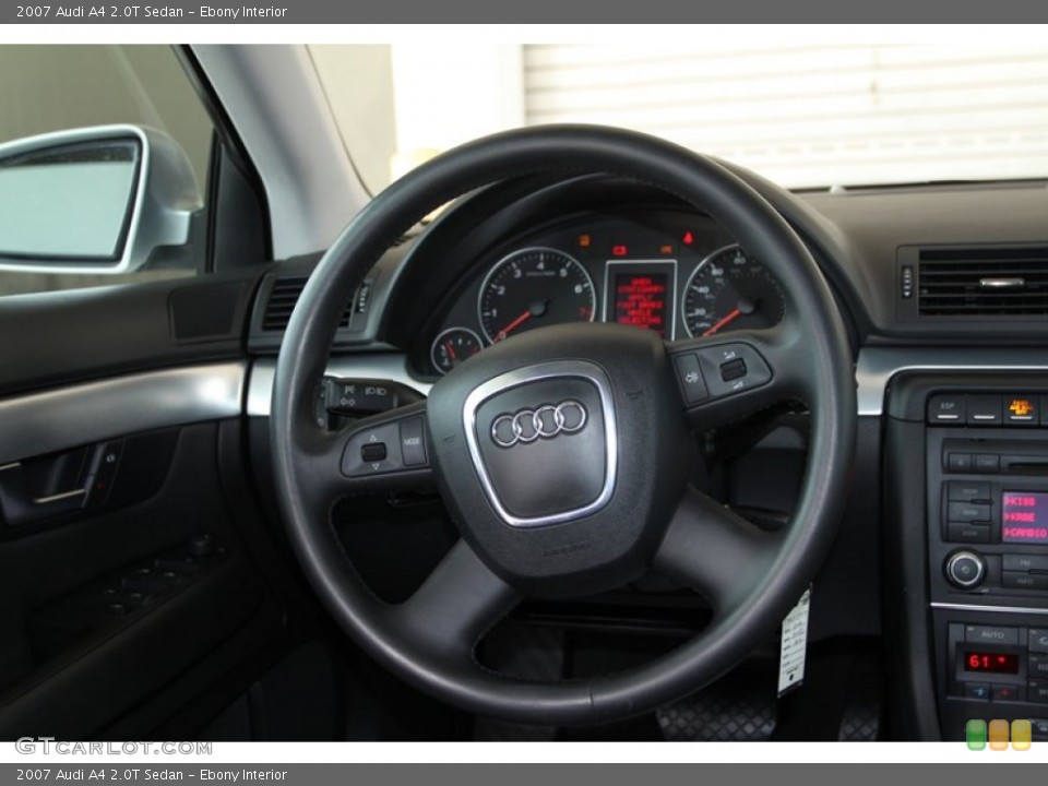 Ebony Interior Steering Wheel for the 2007 Audi A4 2.0T Sedan #80884970