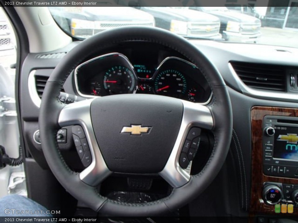 Ebony Interior Steering Wheel for the 2013 Chevrolet Traverse LTZ AWD #80887040