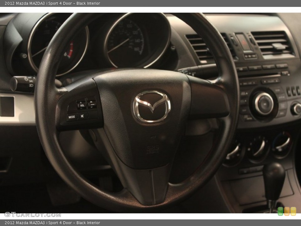 Black Interior Steering Wheel for the 2012 Mazda MAZDA3 i Sport 4 Door #80887627
