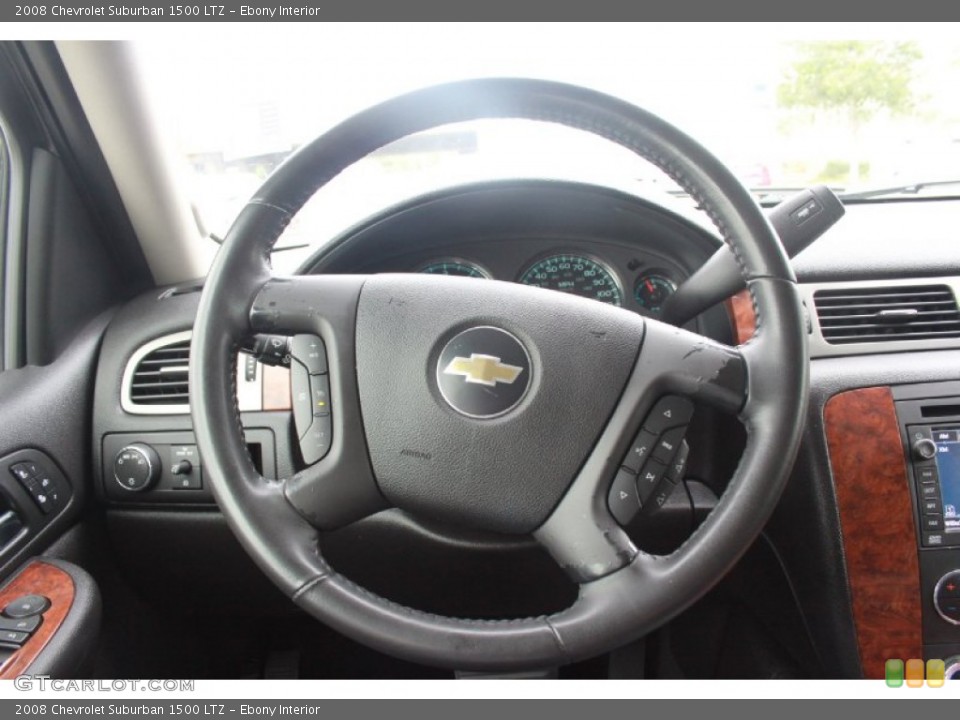 Ebony Interior Steering Wheel for the 2008 Chevrolet Suburban 1500 LTZ #80888758