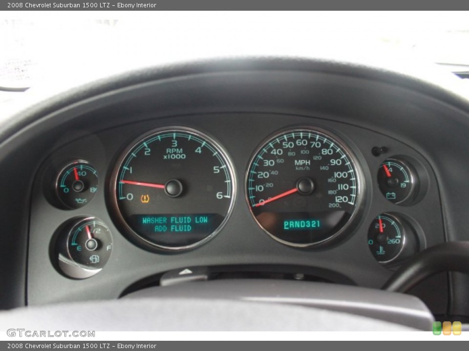 Ebony Interior Gauges for the 2008 Chevrolet Suburban 1500 LTZ #80888803