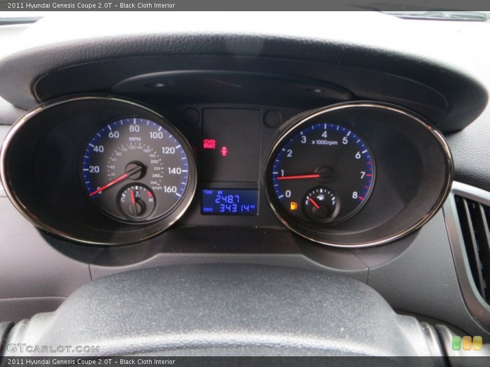 Black Cloth Interior Gauges for the 2011 Hyundai Genesis Coupe 2.0T #80893081