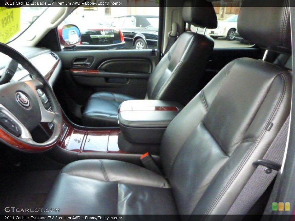 Ebony/Ebony Interior Photo for the 2011 Cadillac Escalade ESV Premium AWD #80893718