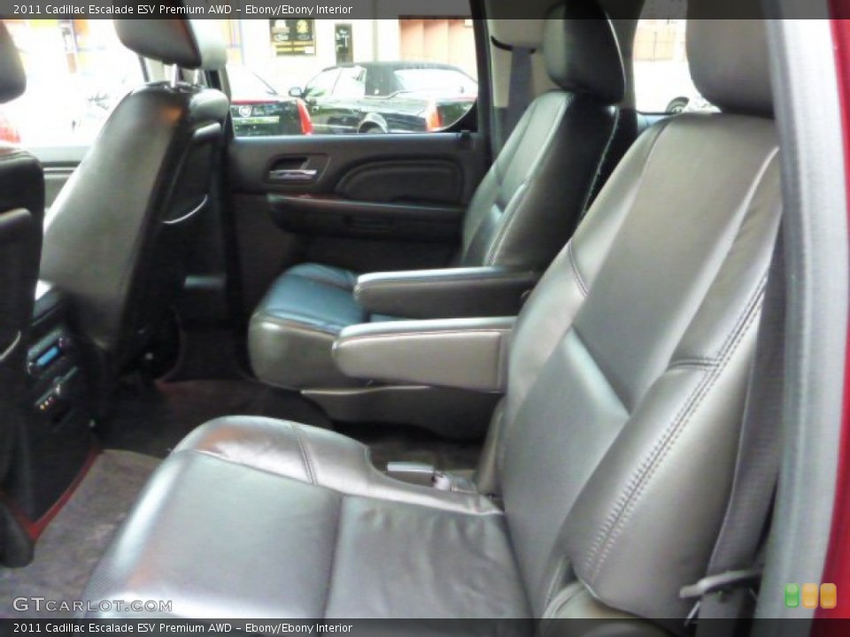 Ebony/Ebony Interior Rear Seat for the 2011 Cadillac Escalade ESV Premium AWD #80893723