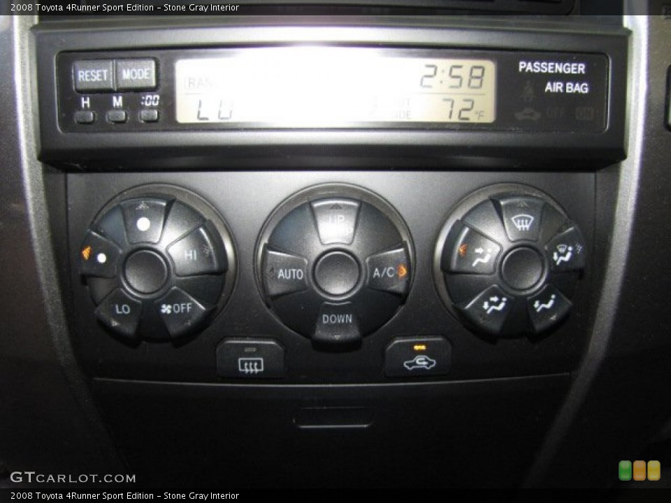 Stone Gray Interior Controls for the 2008 Toyota 4Runner Sport Edition #80894173