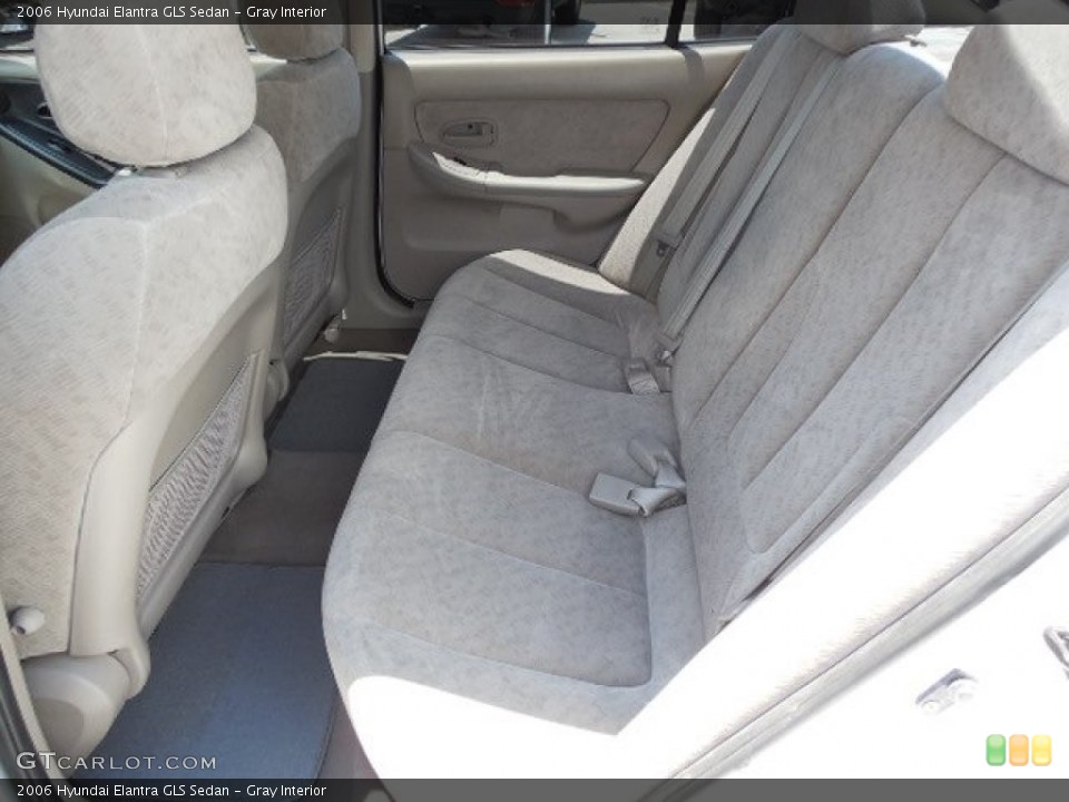 Gray Interior Rear Seat for the 2006 Hyundai Elantra GLS Sedan #80894530