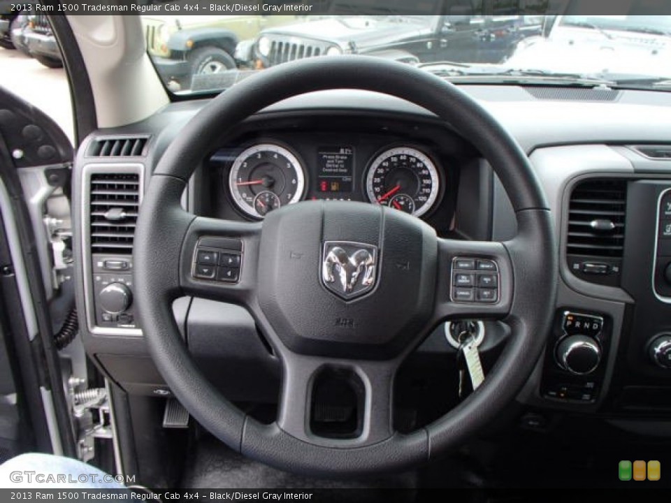 Black/Diesel Gray Interior Steering Wheel for the 2013 Ram 1500 Tradesman Regular Cab 4x4 #80896539