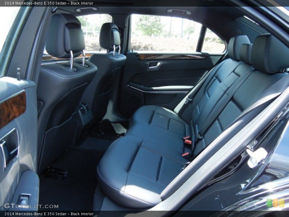 Black Interior Rear Seat for the 2014 Mercedes-Benz E 350 Sedan #80897280