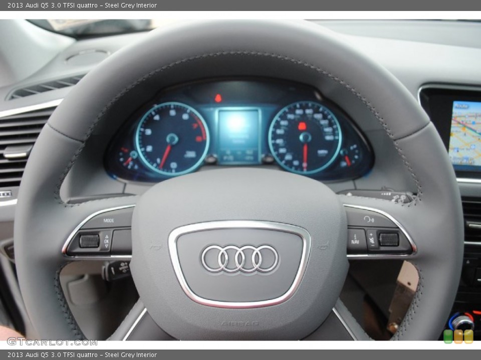 Steel Grey Interior Steering Wheel for the 2013 Audi Q5 3.0 TFSI quattro #80898601