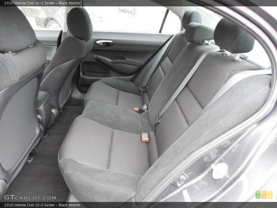 Black Interior Rear Seat for the 2010 Honda Civic LX-S Sedan #80901386