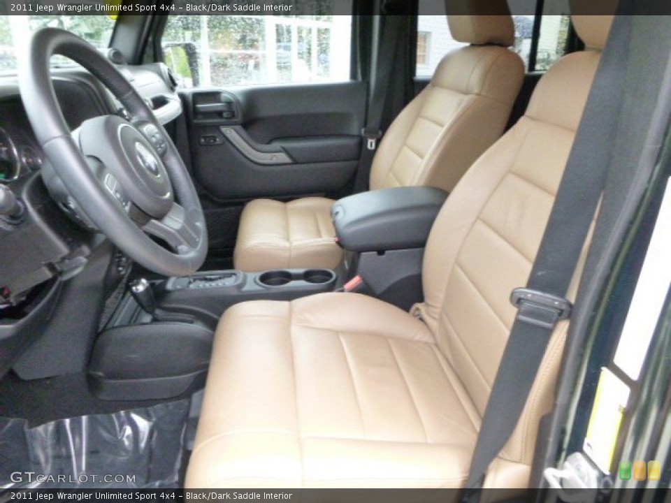 Black/Dark Saddle Interior Photo for the 2011 Jeep Wrangler Unlimited Sport 4x4 #80902477