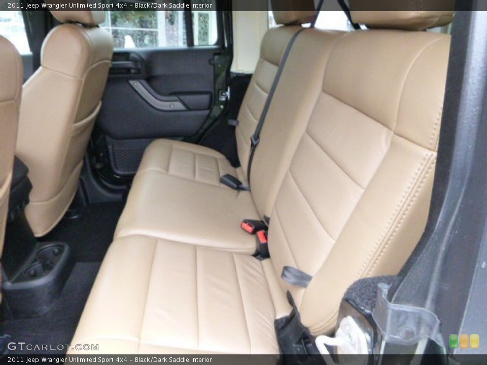 Black/Dark Saddle Interior Rear Seat for the 2011 Jeep Wrangler Unlimited Sport 4x4 #80902494