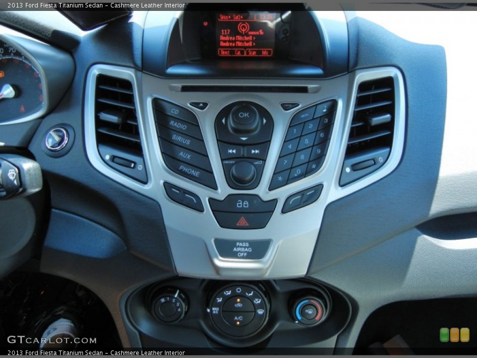 Cashmere Leather Interior Controls for the 2013 Ford Fiesta Titanium Sedan #80903003