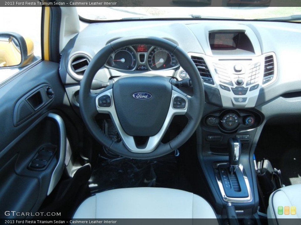 Cashmere Leather Interior Dashboard for the 2013 Ford Fiesta Titanium Sedan #80903304