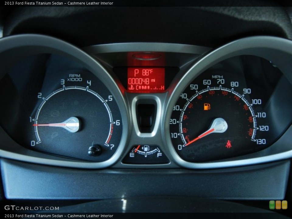 Cashmere Leather Interior Gauges for the 2013 Ford Fiesta Titanium Sedan #80903323