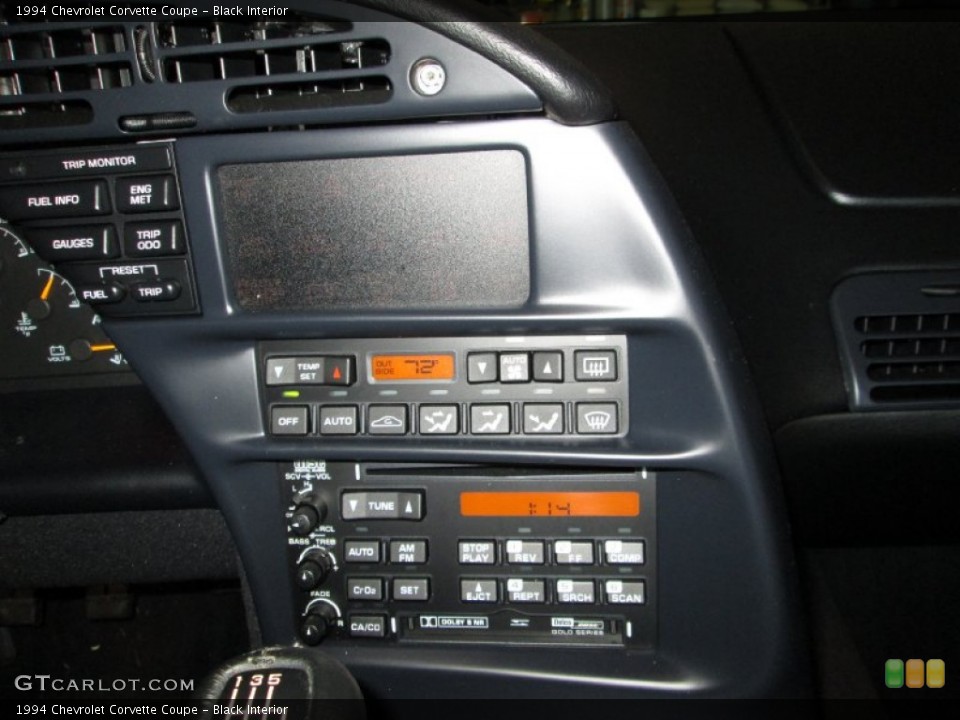 Black Interior Controls for the 1994 Chevrolet Corvette Coupe #80903922