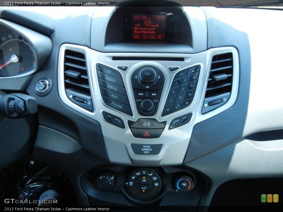 Cashmere Leather Interior Controls for the 2013 Ford Fiesta Titanium Sedan #80904029