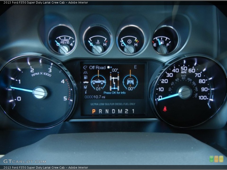 Adobe Interior Gauges for the 2013 Ford F350 Super Duty Lariat Crew Cab #80906163