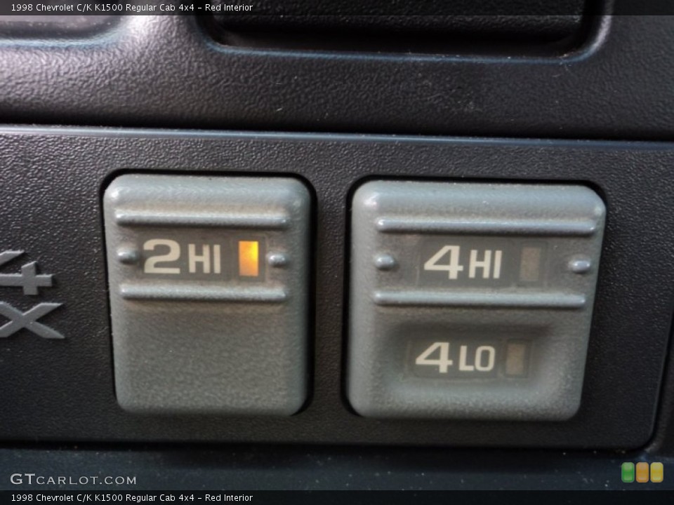 Red Interior Controls for the 1998 Chevrolet C/K K1500 Regular Cab 4x4 #80907666
