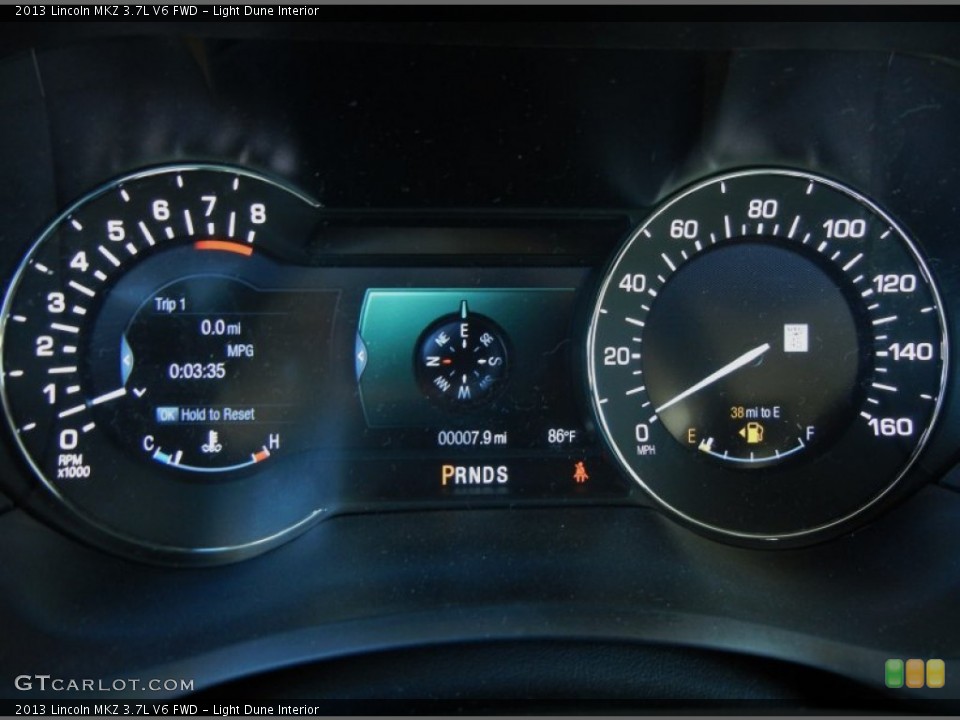 Light Dune Interior Gauges for the 2013 Lincoln MKZ 3.7L V6 FWD #80908276