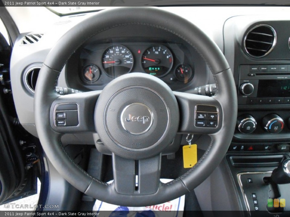 Dark Slate Gray Interior Steering Wheel for the 2011 Jeep Patriot Sport 4x4 #80908730