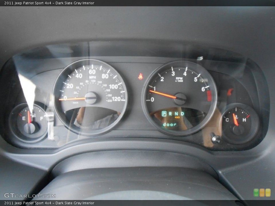 Dark Slate Gray Interior Gauges for the 2011 Jeep Patriot Sport 4x4 #80908753