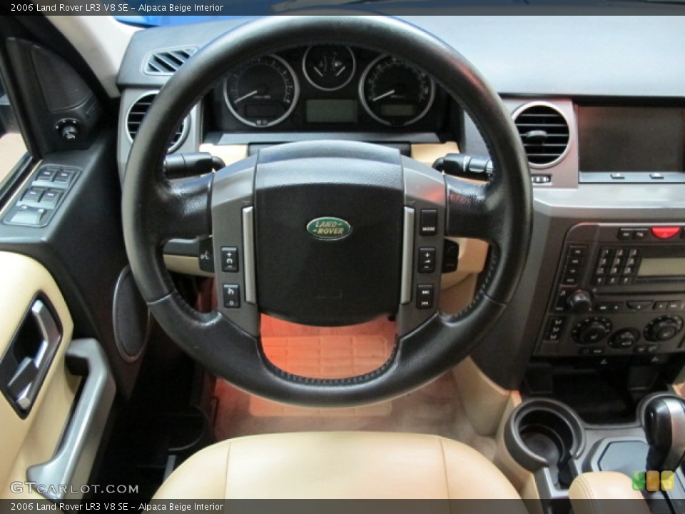 Alpaca Beige Interior Steering Wheel for the 2006 Land Rover LR3 V8 SE #80908810