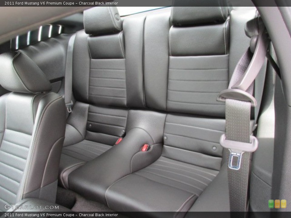 Charcoal Black Interior Rear Seat for the 2011 Ford Mustang V6 Premium Coupe #80910408