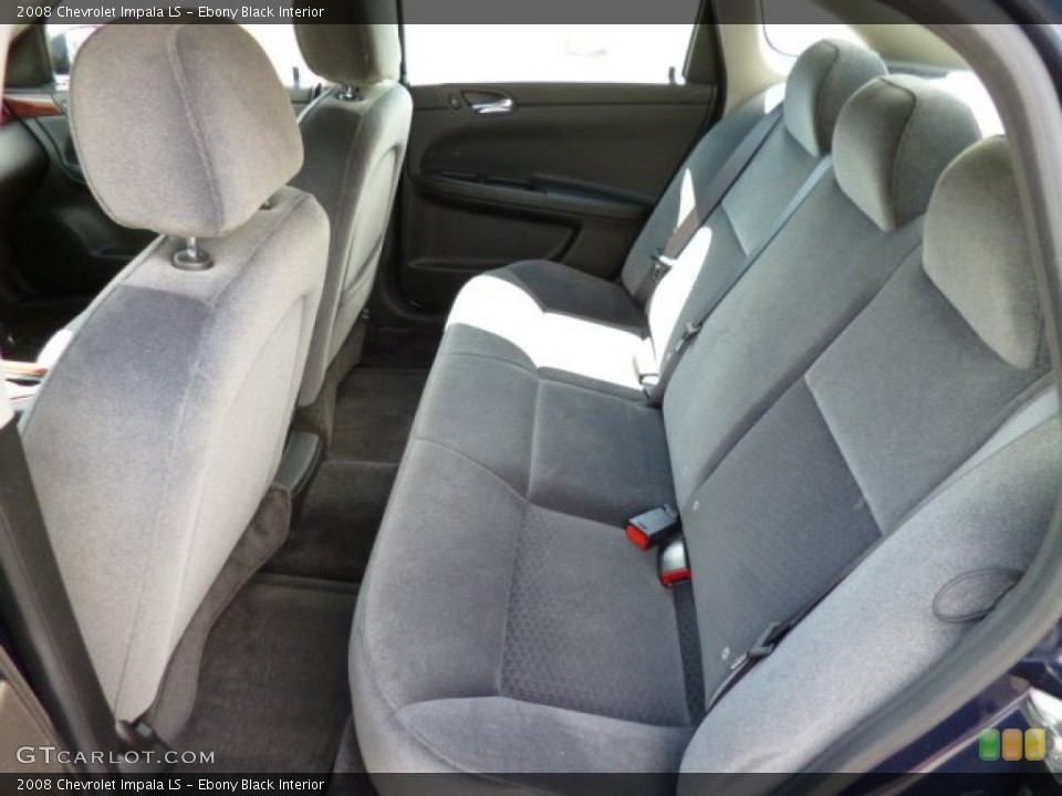 Ebony Black Interior Rear Seat for the 2008 Chevrolet Impala LS #80915463