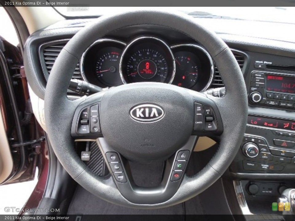 Beige Interior Steering Wheel for the 2011 Kia Optima EX #80916234