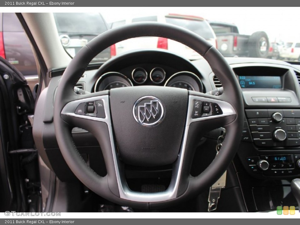 Ebony Interior Steering Wheel for the 2011 Buick Regal CXL #80917438