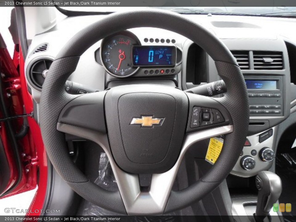 Jet Black/Dark Titanium Interior Steering Wheel for the 2013 Chevrolet Sonic LS Sedan #80918556