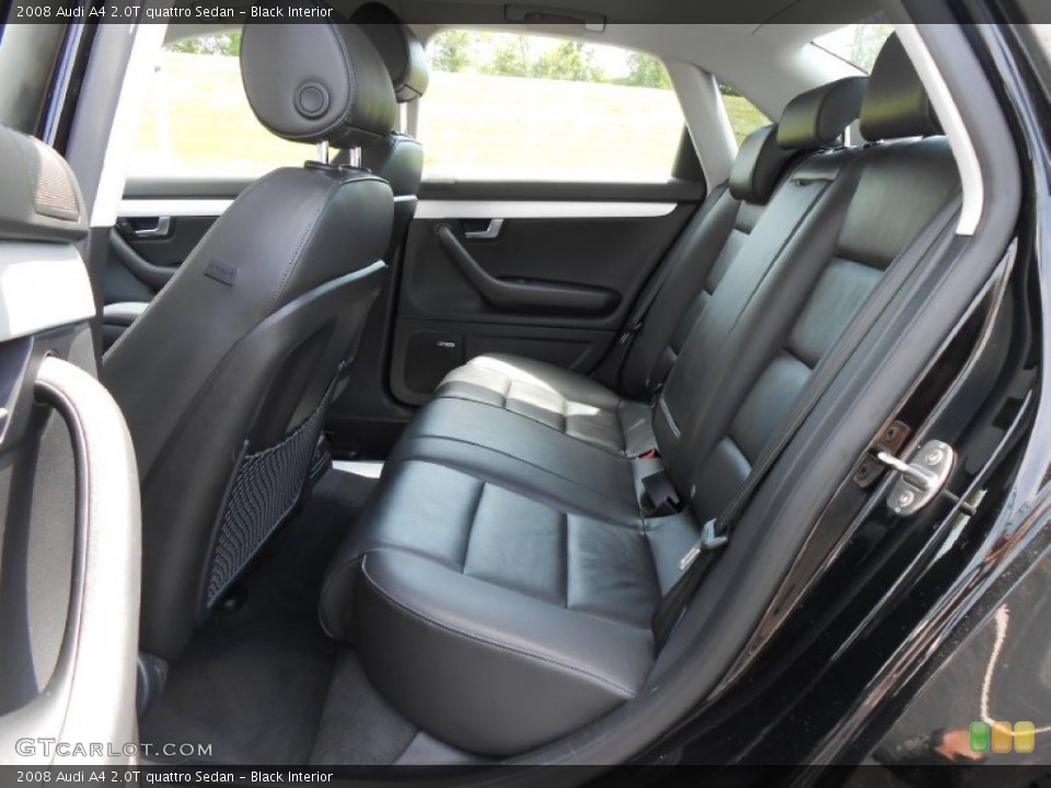 Black Interior Rear Seat for the 2008 Audi A4 2.0T quattro Sedan #80919870