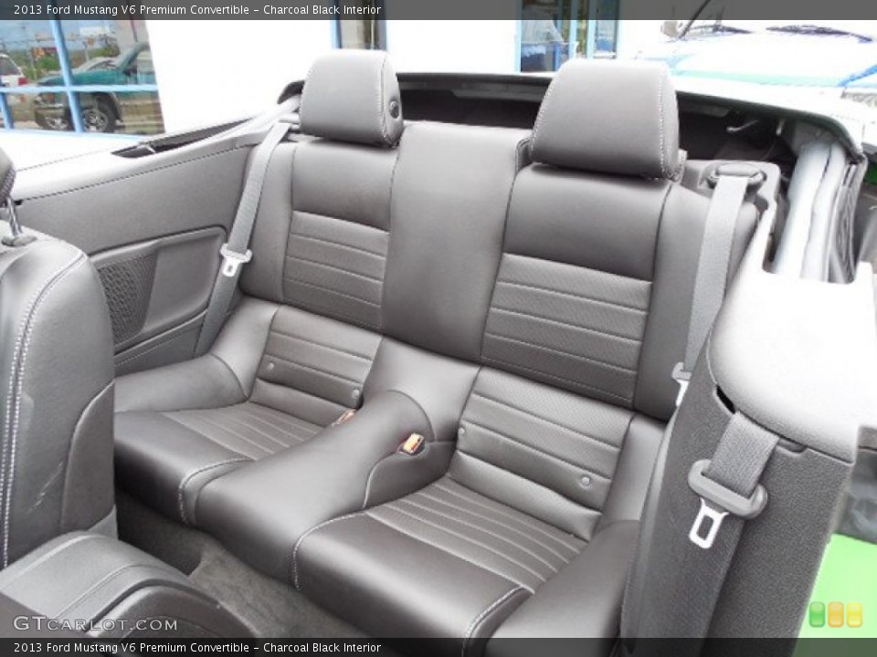 Charcoal Black Interior Rear Seat for the 2013 Ford Mustang V6 Premium Convertible #80921246