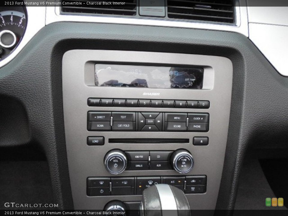 Charcoal Black Interior Controls for the 2013 Ford Mustang V6 Premium Convertible #80921293