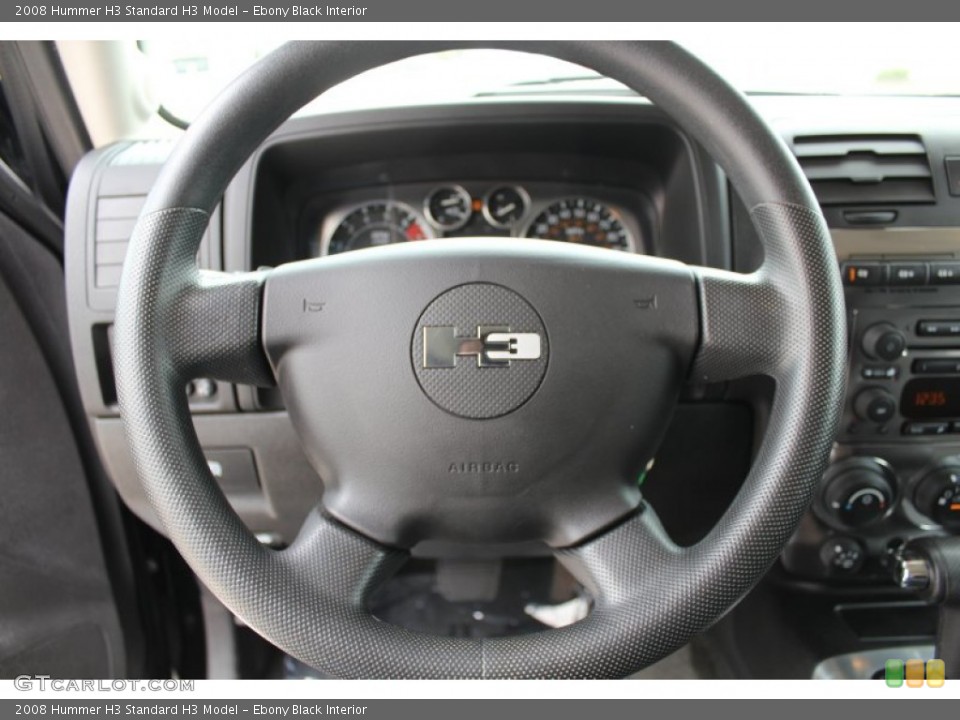 Ebony Black Interior Steering Wheel for the 2008 Hummer H3  #80921717