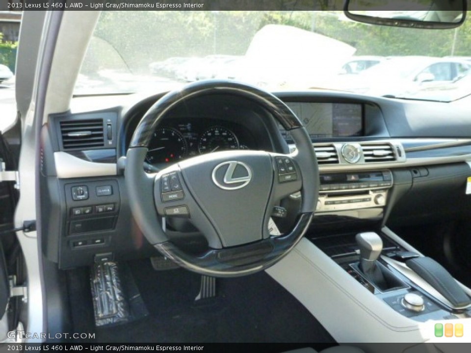 Light Gray/Shimamoku Espresso Interior Dashboard for the 2013 Lexus LS 460 L AWD #80928750