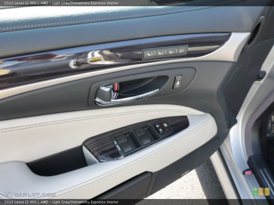 Light Gray/Shimamoku Espresso Interior Controls for the 2013 Lexus LS 460 L AWD #80928793